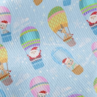 Santa Elk Hot Air Balloon Standard Corduroy
