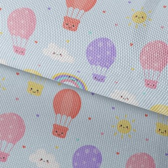 Smiling Hot Air Balloon Rainbo Waterproof Oxford