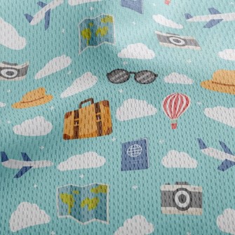 Travel In A Hot Air Balloon Athletic Mesh Flat Back