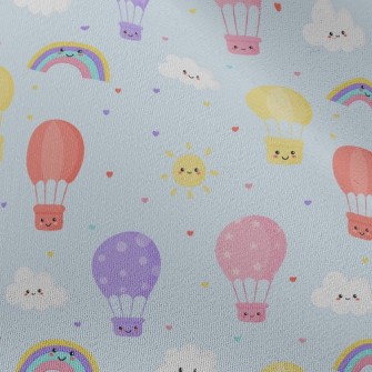 Smiling Hot Air Balloon Rainbo Chiffon