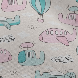 Airplanes And Hot Air Balloons Chiffon
