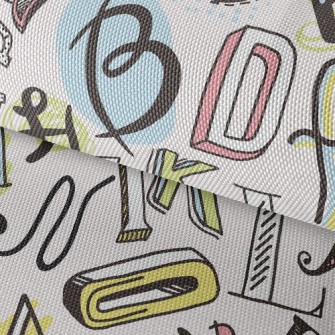 Various English Fonts Waterproof Oxford
