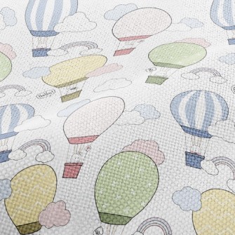 Rabbit Family Taking A Hot Air Performance Linen