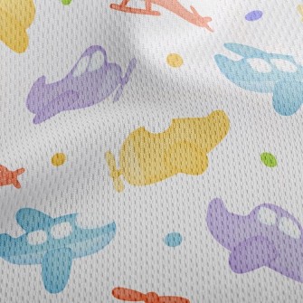 Various Airplanes Athletic Mesh Flat Back