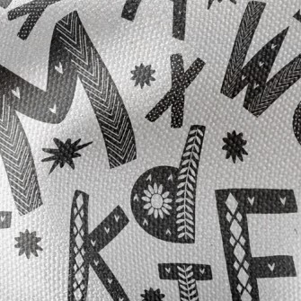 Black And White Graffiti Engli Waterproof Canvas