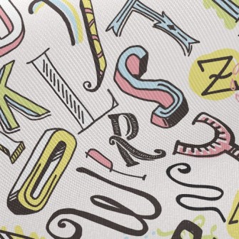 Various English Fonts Twill