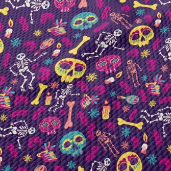 Day Of The Dead Celebration Da Birdseye Piqué