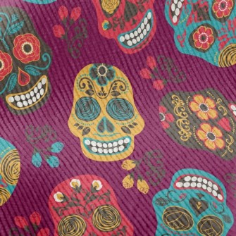 Painted Mexican Skull Standard Corduroy