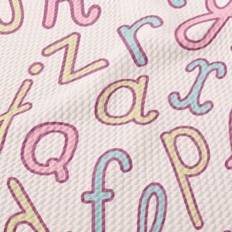 Uppercase And Lowercase Englis Birdseye Piqué
