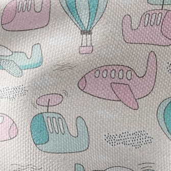 Airplanes And Hot Air Balloons Waterproof Canvas