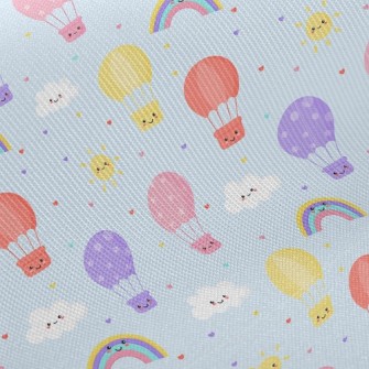 Smiling Hot Air Balloon Rainbo Twill