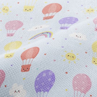 Smiling Hot Air Balloon Rainbo Performance Linen