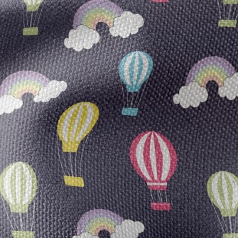 Hot Air Balloon Flying In Nigh Waterproof Canvas