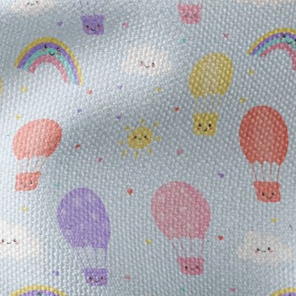 Smiling Hot Air Balloon Rainbo Waterproof Canvas