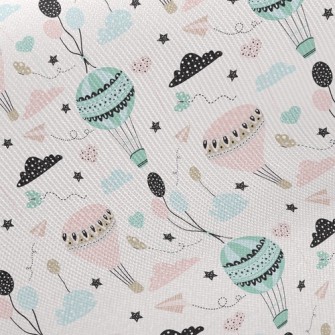 Hot Air Balloon Paper Airplane Twill