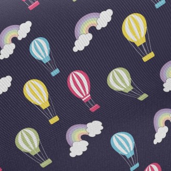 Hot Air Balloon Flying In Nigh Twill