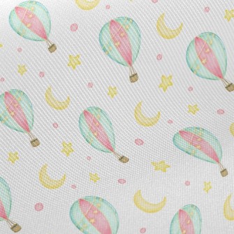 Star Moon Hot Air Balloon Twill