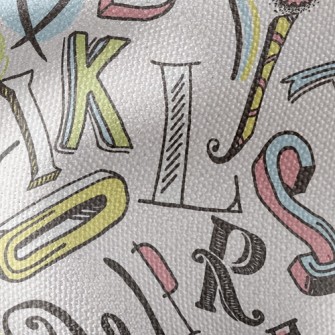 Various English Fonts Waterproof Canvas