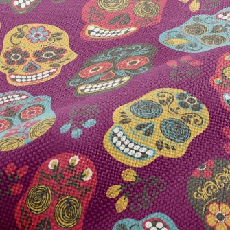 Painted Mexican Skull Performance Linen