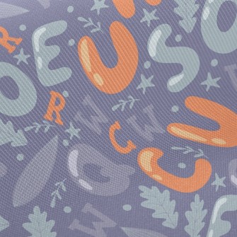 Chubby English Word Leaves Twill