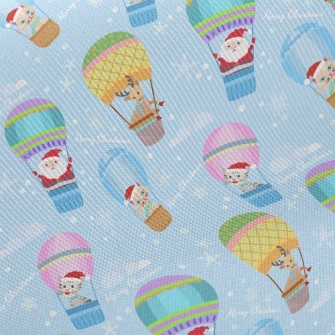 Santa Elk Hot Air Balloon Twill