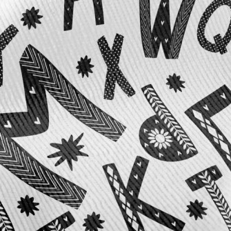 Black And White Graffiti Engli Standard Corduroy