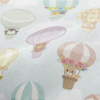 Animals Riding Hot Air Balloon Performance Linen