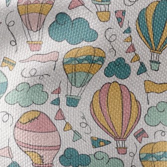 Doodle Patch Hot Air Balloon Waterproof Canvas