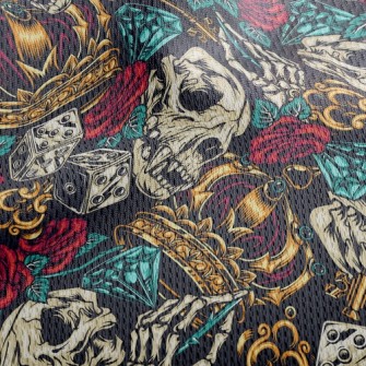 Dice Crown Skull Athletic Mesh Flat Back