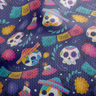 Magical Day Of The Dead Athletic Mesh Flat Back
