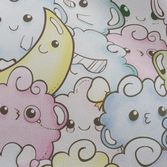 Moon And Cloud Monster Chiffon