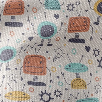 Light Bulb Tv Robot Waterproof Canvas