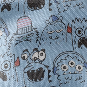 Weird Expression Monster Waterproof Canvas
