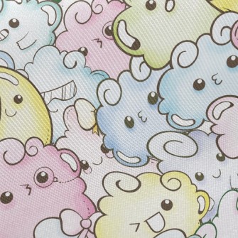 Moon And Cloud Monster Twill