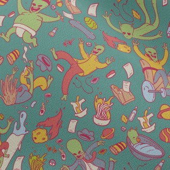 Aliens Making A Scene In Space Chiffon