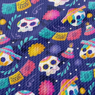Magical Day Of The Dead Birdseye Piqué