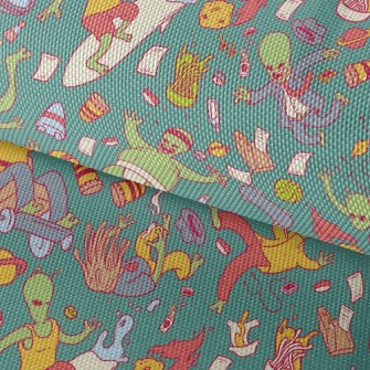 Aliens Making A Scene In Space Waterproof Oxford