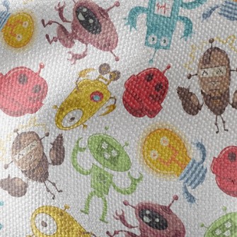 Colorful Robot Waterproof Canvas