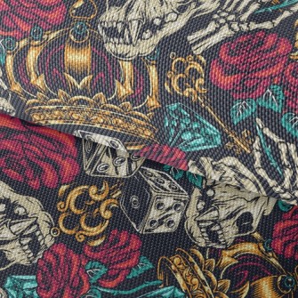 Dice Crown Skull Waterproof Oxford