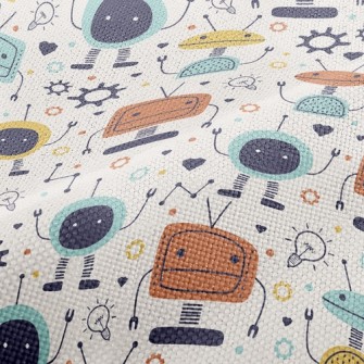 Light Bulb Tv Robot Performance Linen