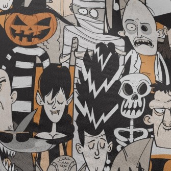 Scary Halloween Characters Chiffon