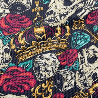 Dice Crown Skull Birdseye Piqué