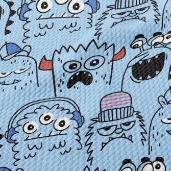 Weird Expression Monster Birdseye Piqué