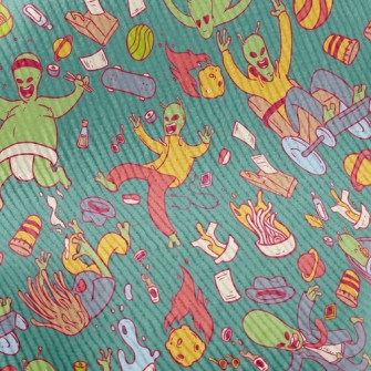 Aliens Making A Scene In Space Standard Corduroy