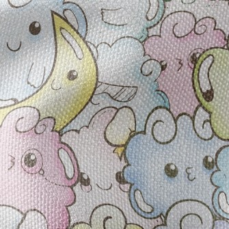 Moon And Cloud Monster Waterproof Canvas