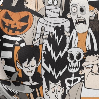 Scary Halloween Characters Stretch Ponte