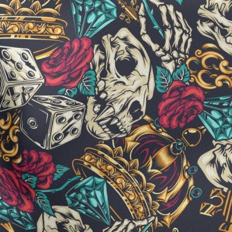 Dice Crown Skull Stretch Ponte