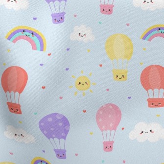 Smiling Hot Air Balloon Rainbo Stretch Ponte