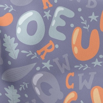 Chubby English Word Leaves Stretch Ponte
