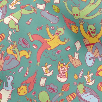 Aliens Making A Scene In Space Micro Fleece